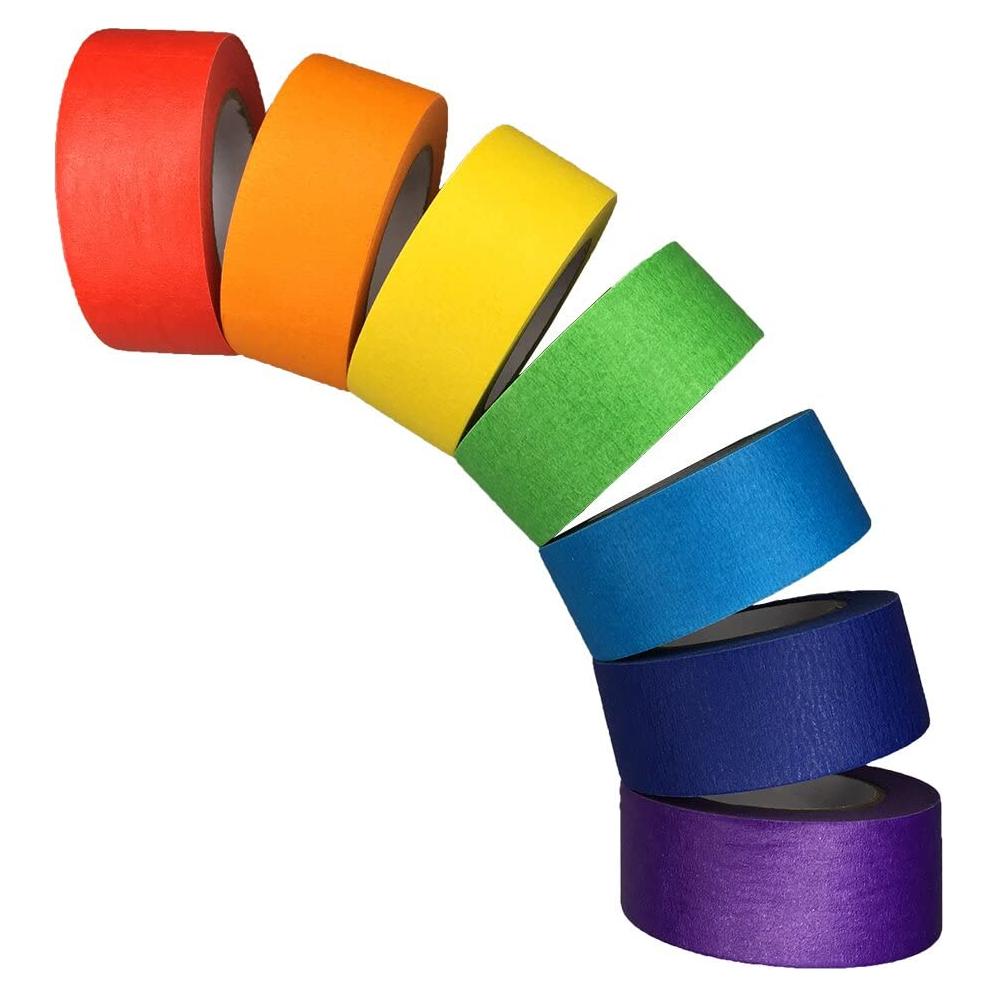 Cinta de enmascarar de colores Simon&Isaac 7 rollos 14.2 yardas