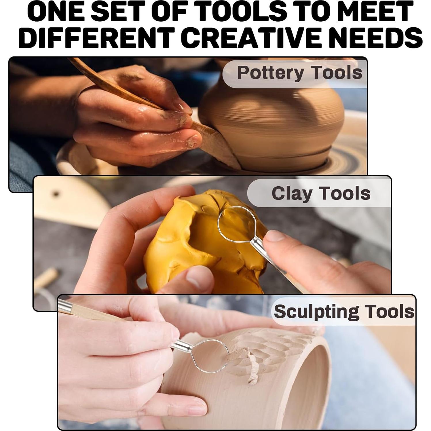 Kit de Herramientas de Arcilla MAQIHAN 23 Piezas Cerámica