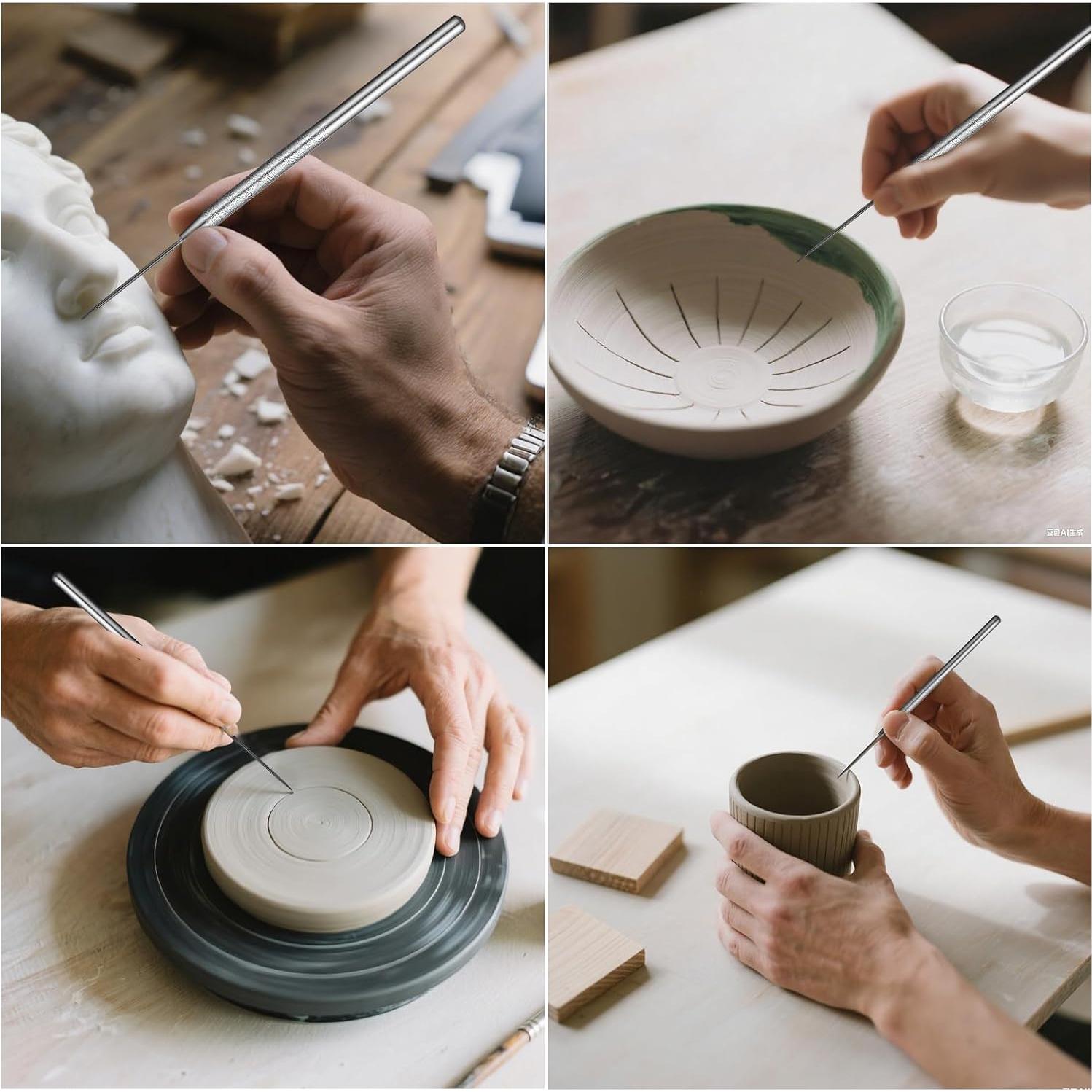 Juego de 4 Herramientas de Escultura de Arcilla FdcZeyxior