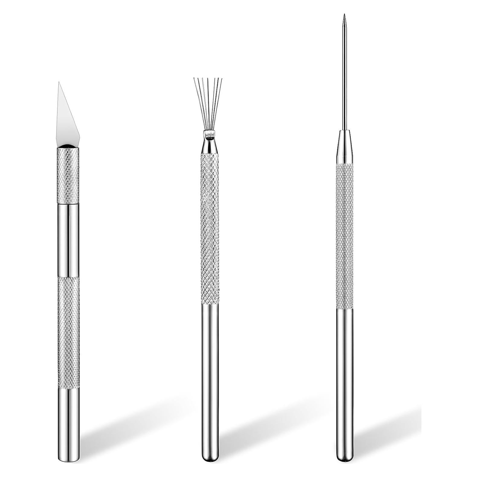 Juego de Herramientas de Aguja de Cerámica Qulkws - 3 Piezas