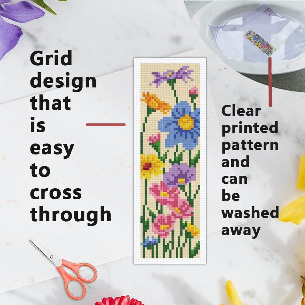 Kit de Marcadores de Punto de Cruz Floral INFUNLY 12 Piezas