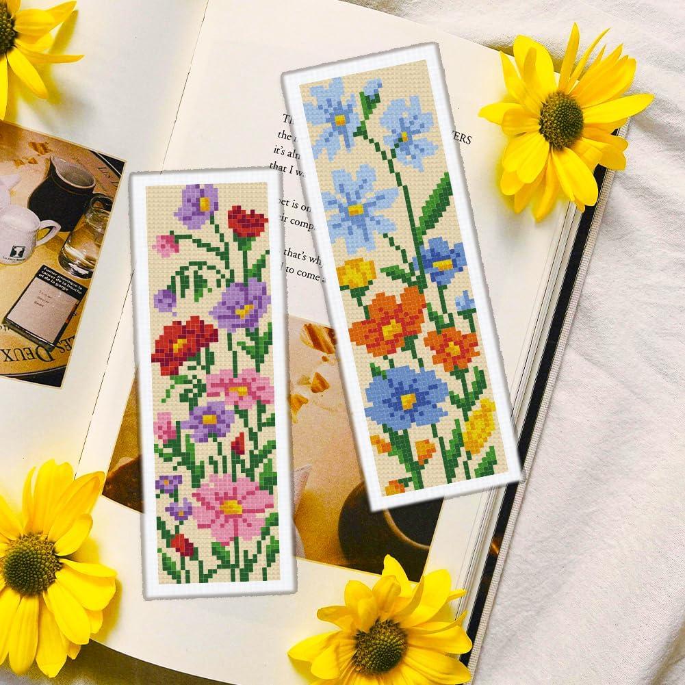 Kit de Marcadores de Punto de Cruz Floral INFUNLY 12 Piezas