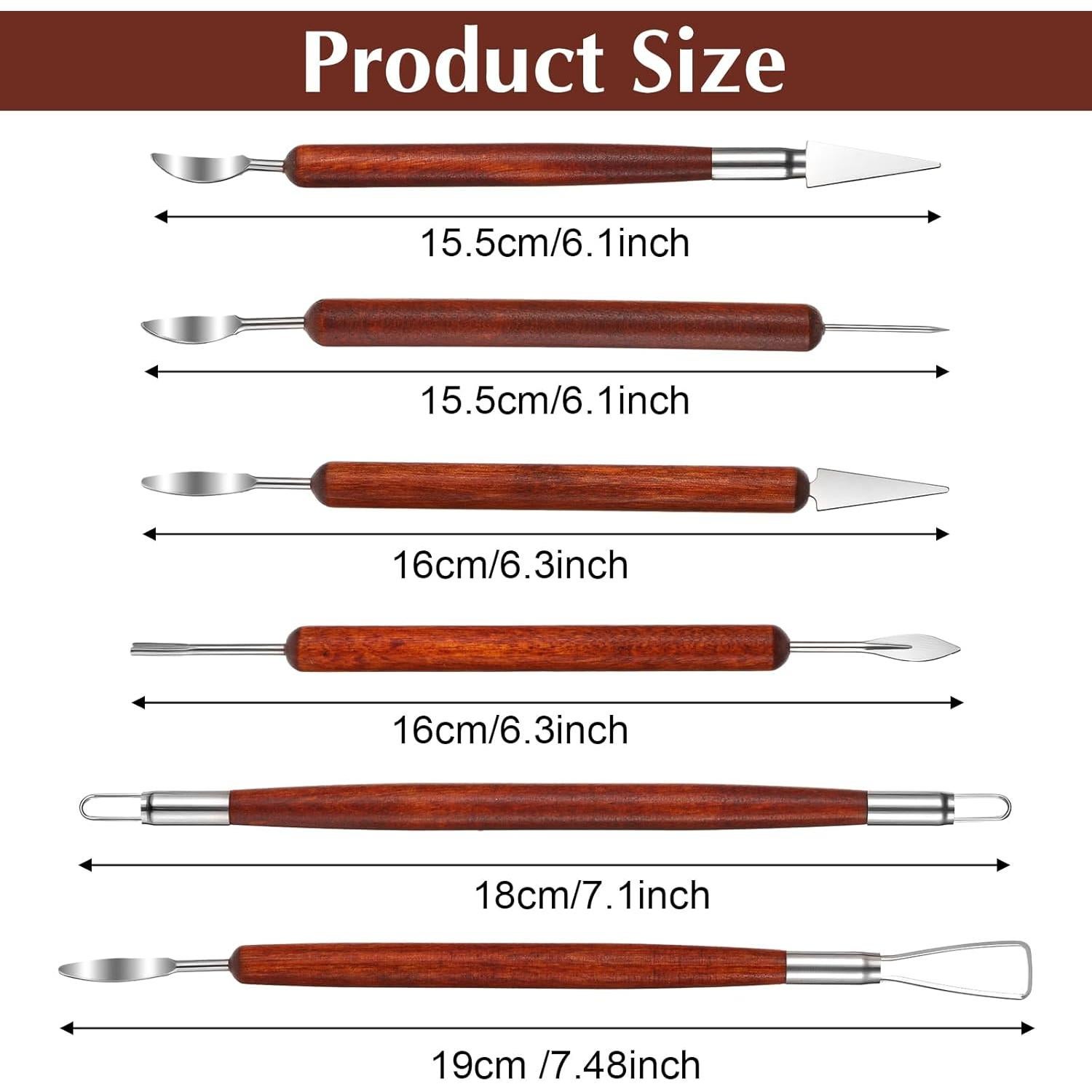 Juego de 6 Herramientas de Escultura en Arcilla Eldraqth