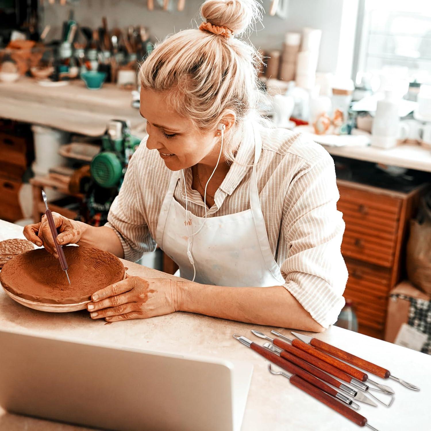 Juego de 6 Herramientas de Escultura en Arcilla Eldraqth