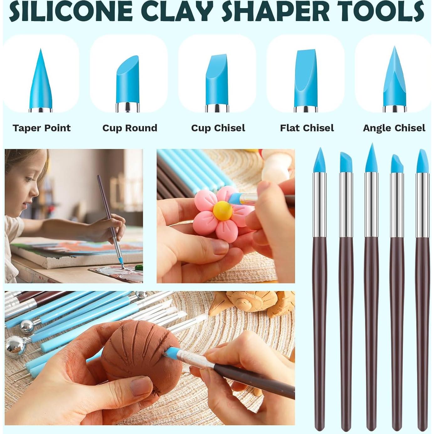 Kit de Herramientas de Escultura de Arcilla Thyrflen 18PCS