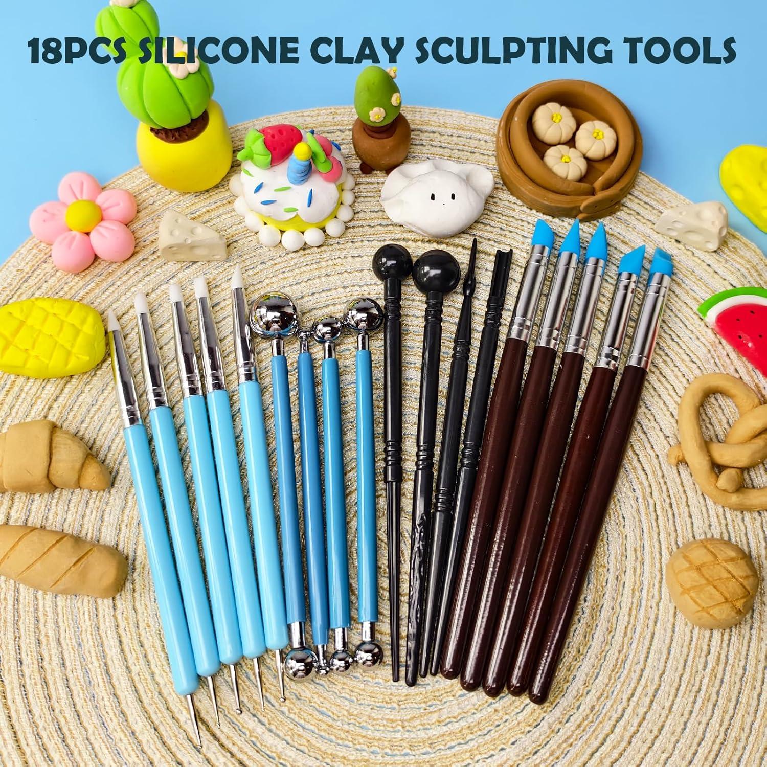 Kit de Herramientas de Escultura de Arcilla Thyrflen 18PCS