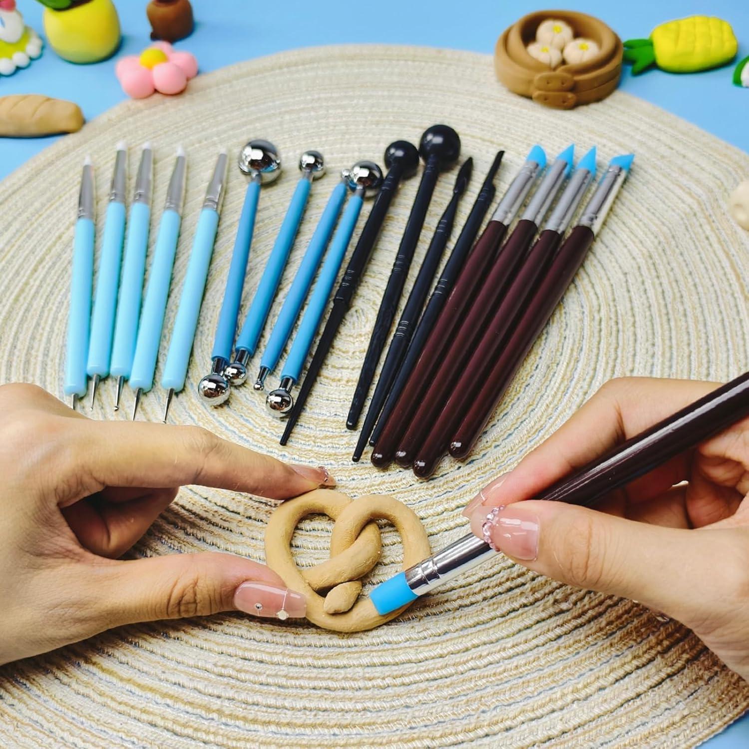 Kit de Herramientas de Escultura de Arcilla Thyrflen 18PCS