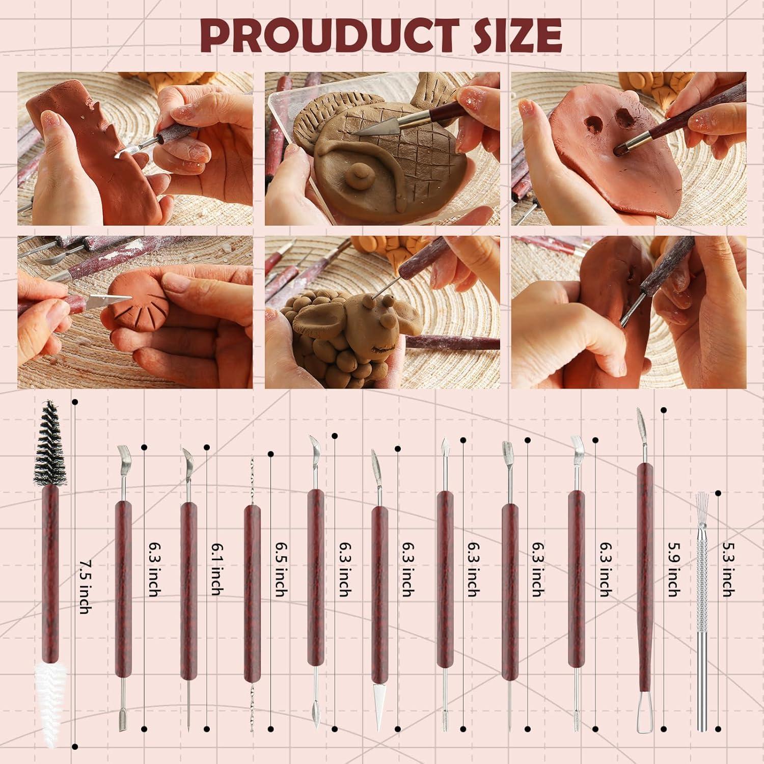 Kit de Herramientas de Escultura en Arcilla Thyrflen 11 Piezas