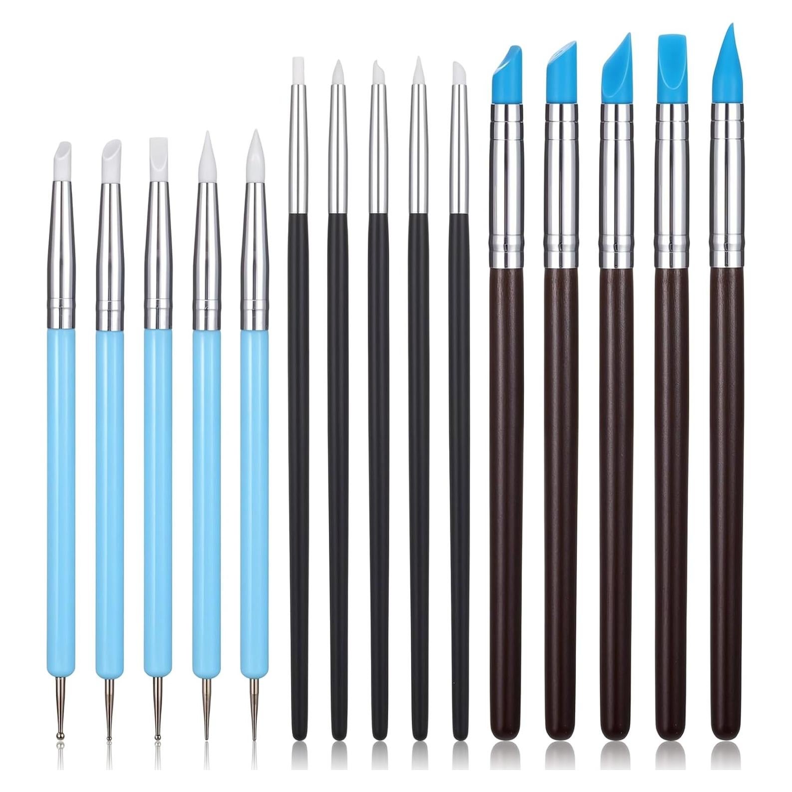 15 Herramientas de Escultura de Arcilla de Silicona FdcZeyxior