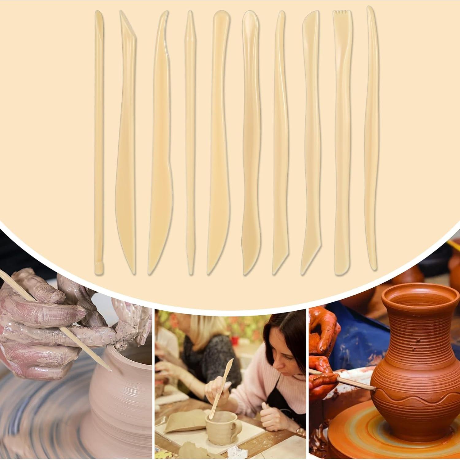 Kit de Herramientas de Escultura de Arcilla AOZUO - 10 Piezas