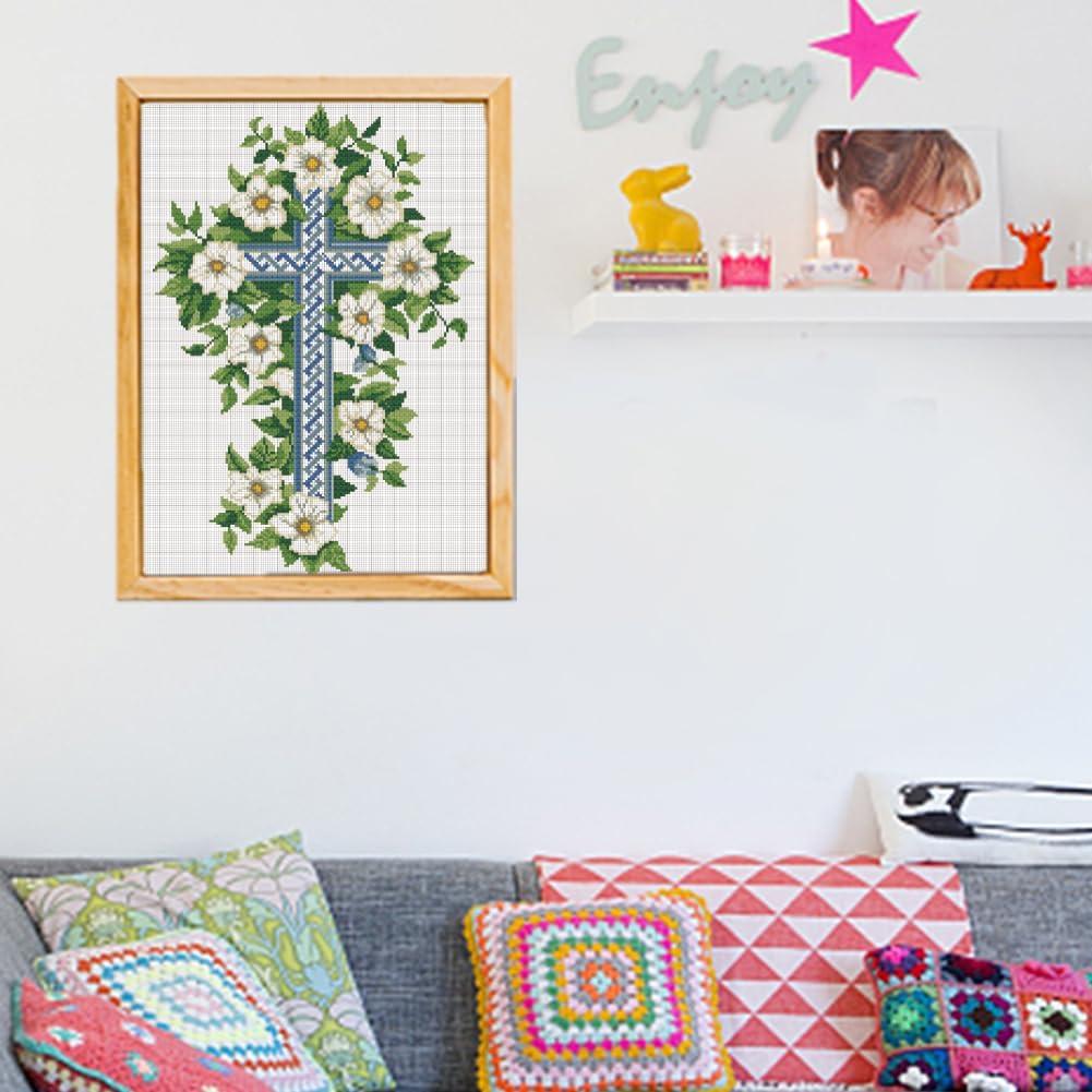Kit de Punto Cruz FREEBLOSS Flores de Primavera para Principiantes