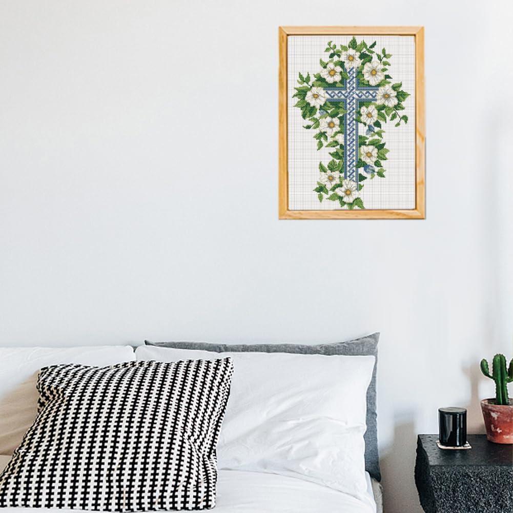 Kit de Punto Cruz FREEBLOSS Flores de Primavera para Principiantes