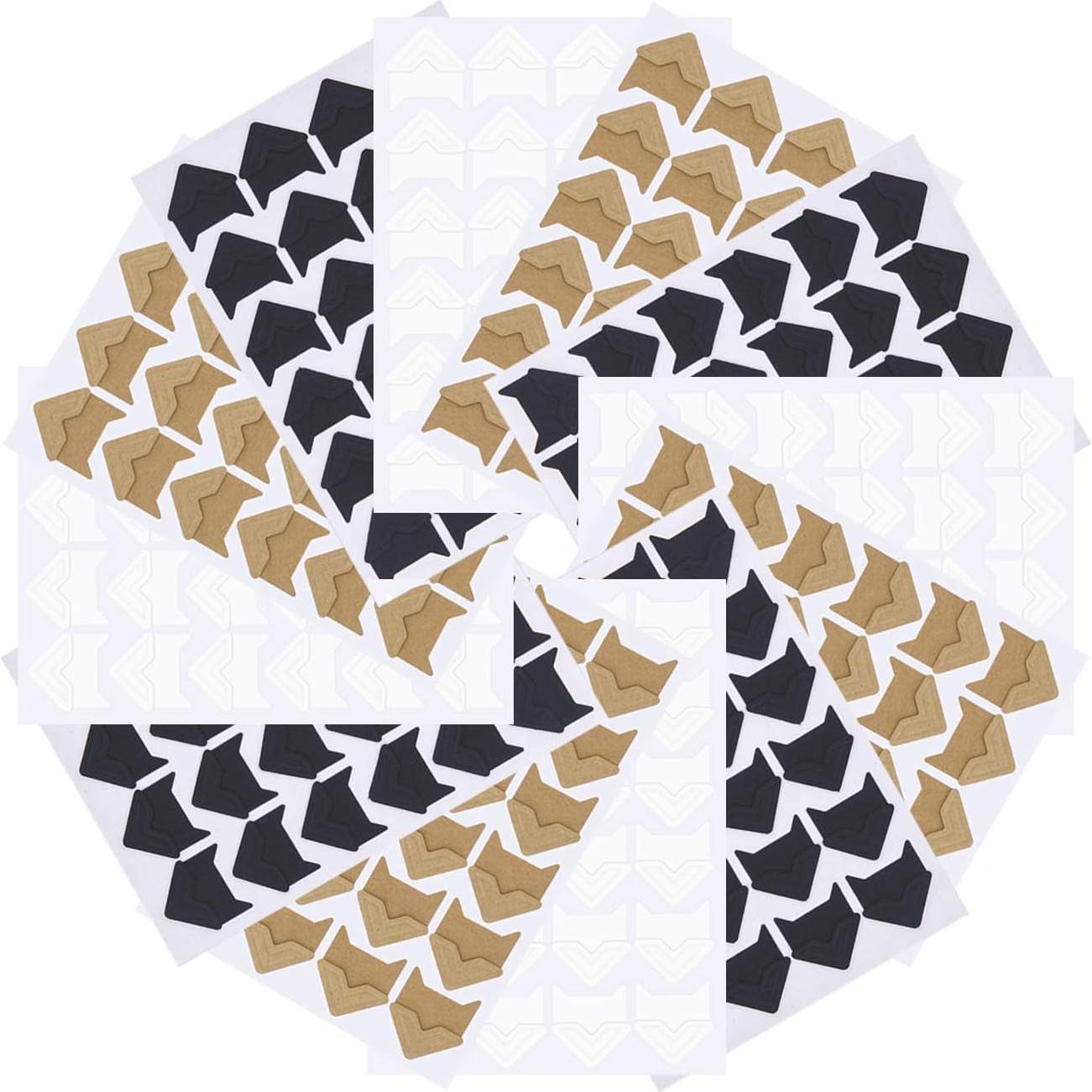 Esquinas de Fotos Autoadhesivas Sunmns - 12 Hojas, 288 Piezas