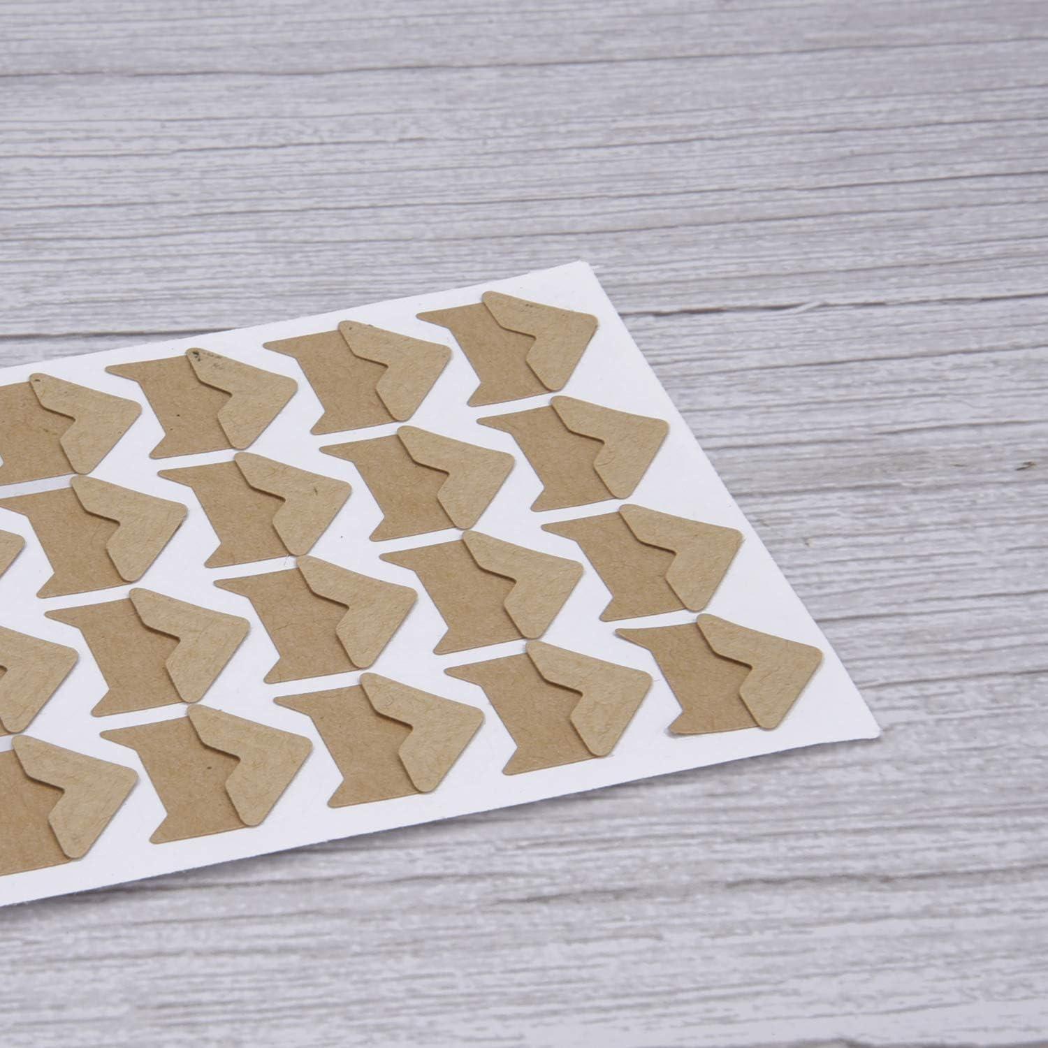 Esquinas de Fotos Autoadhesivas Sunmns - 12 Hojas, 288 Piezas