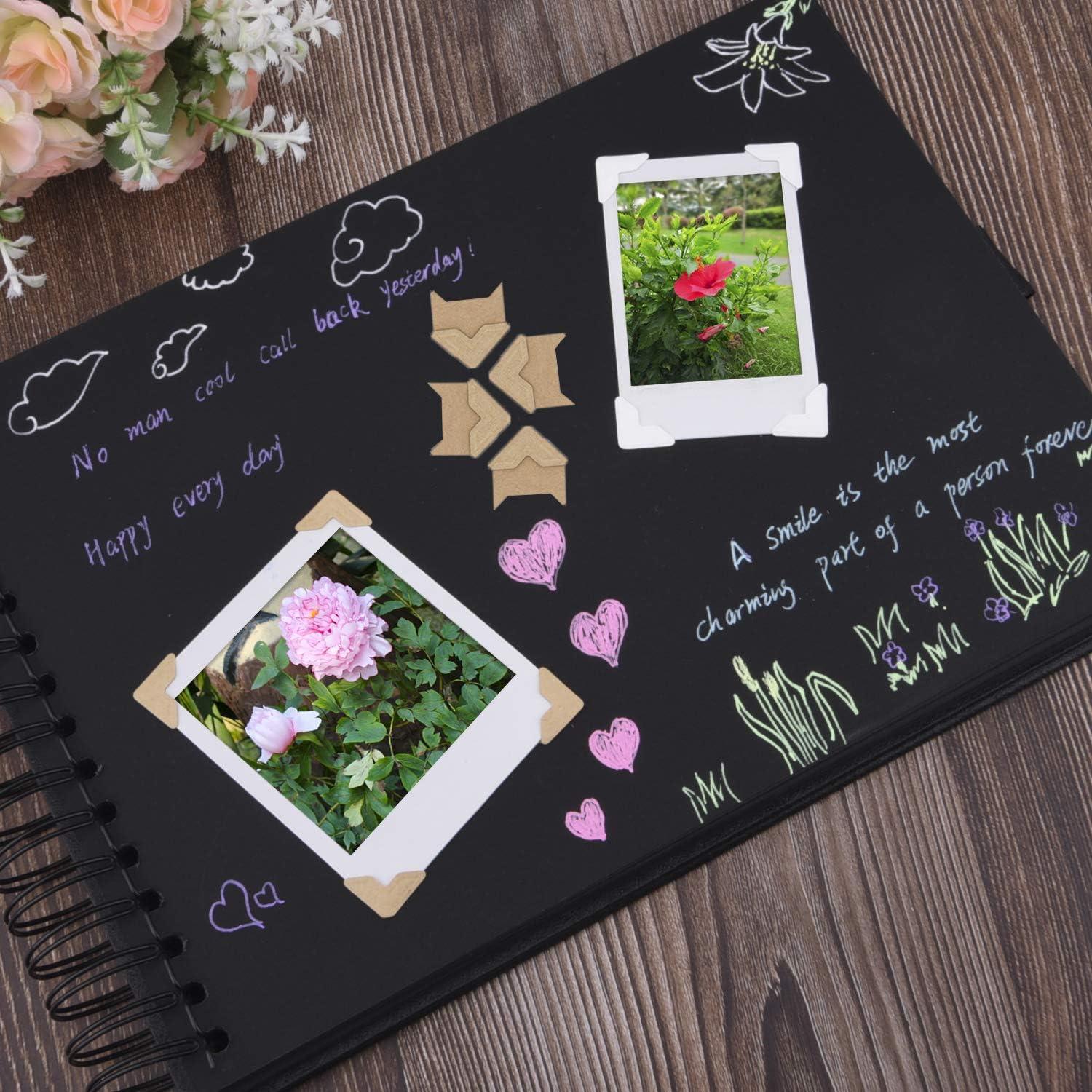 Esquinas de Fotos Autoadhesivas Sunmns - 12 Hojas, 288 Piezas