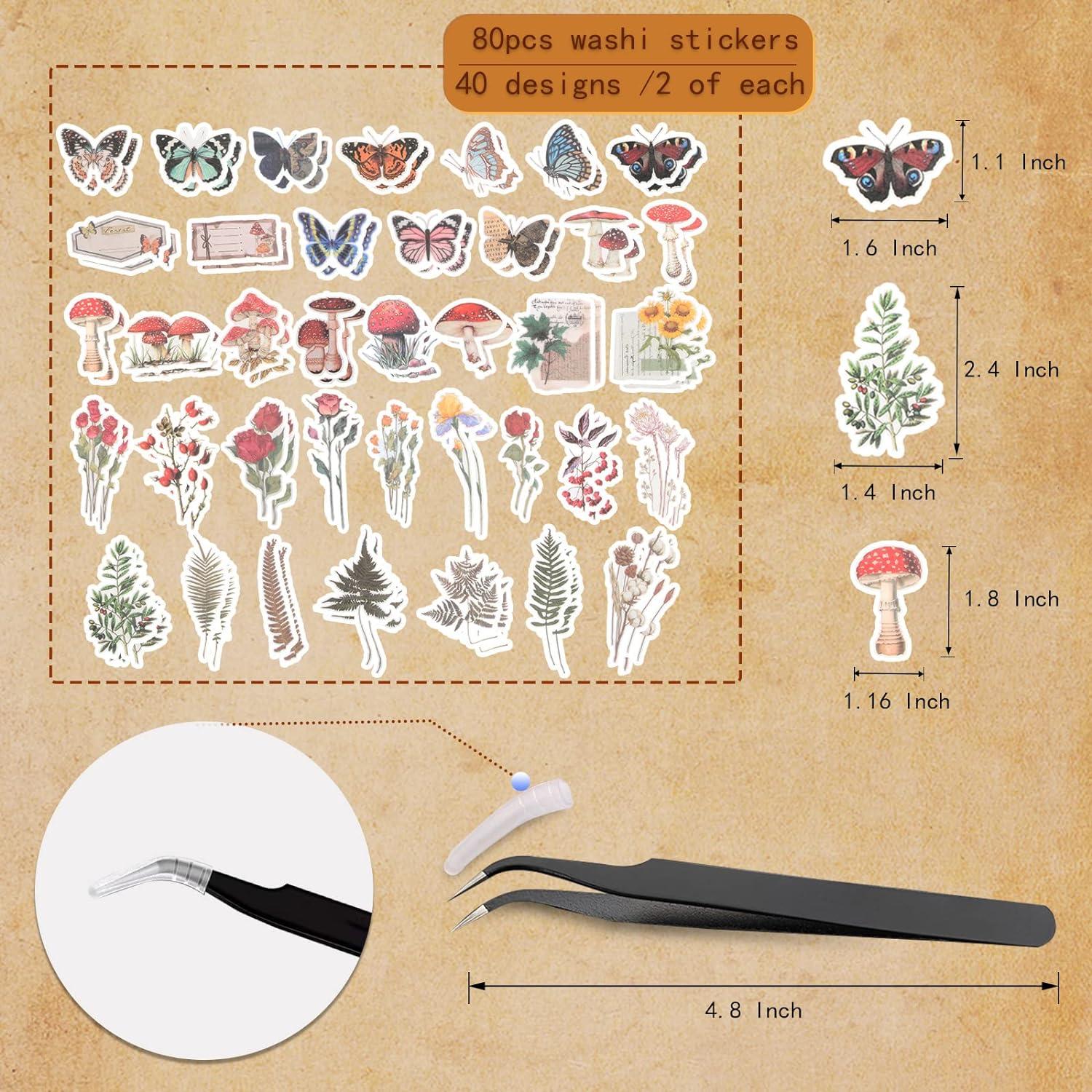 Kit 200 Stickers Vintage Vecbain para Scrapbooking y Journaling