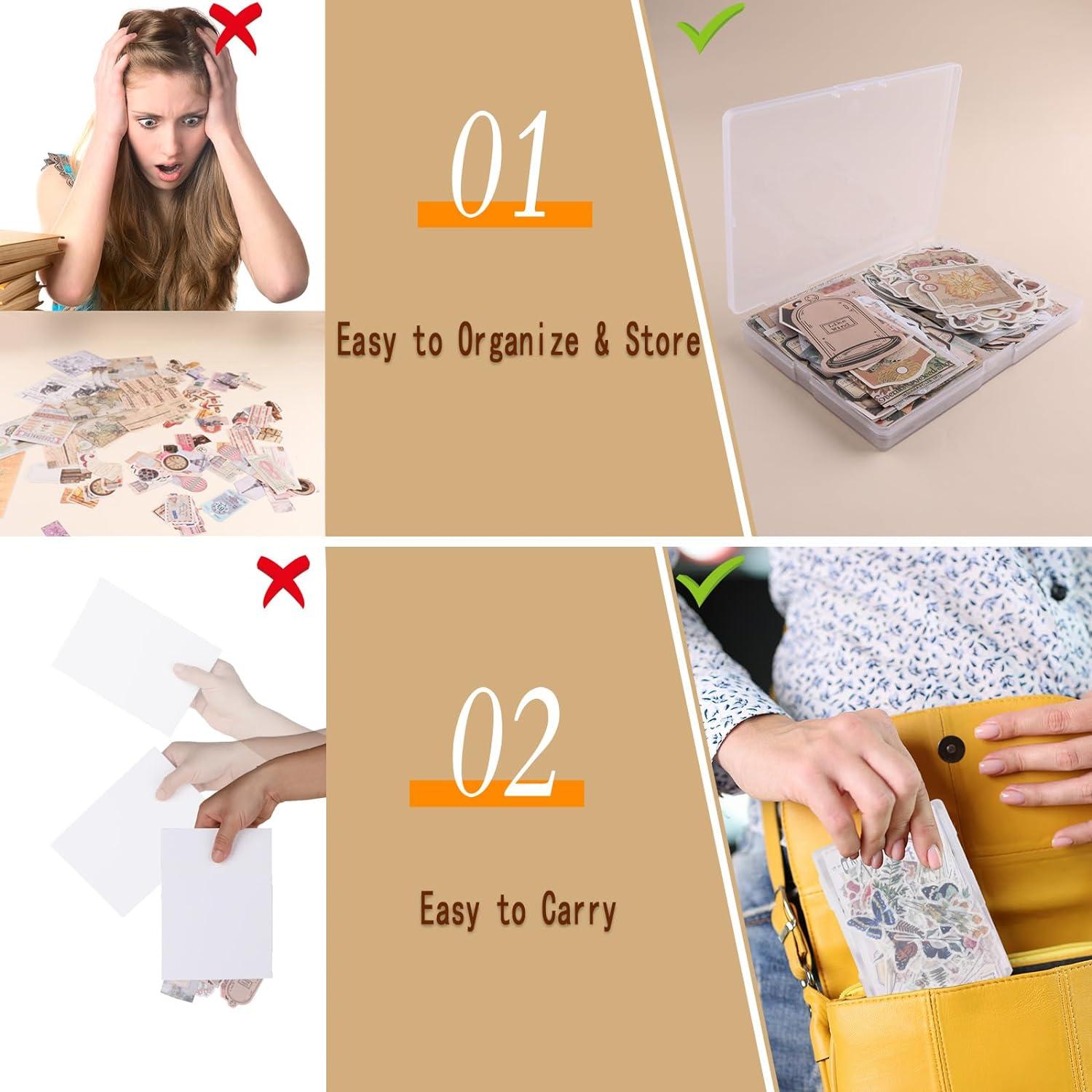 Kit 200 Stickers Vintage Vecbain para Scrapbooking y Journaling