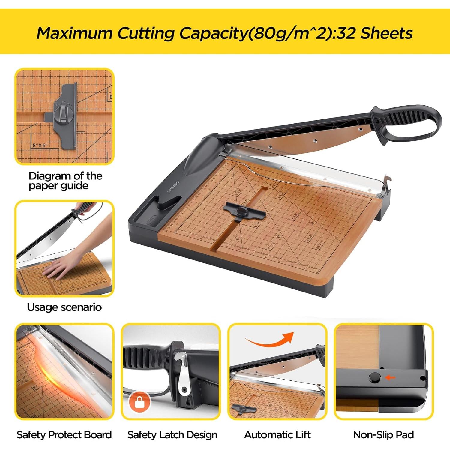 Cortadora de Papel Guillotina LOTHANEK 30.48 cm 32 Hojas