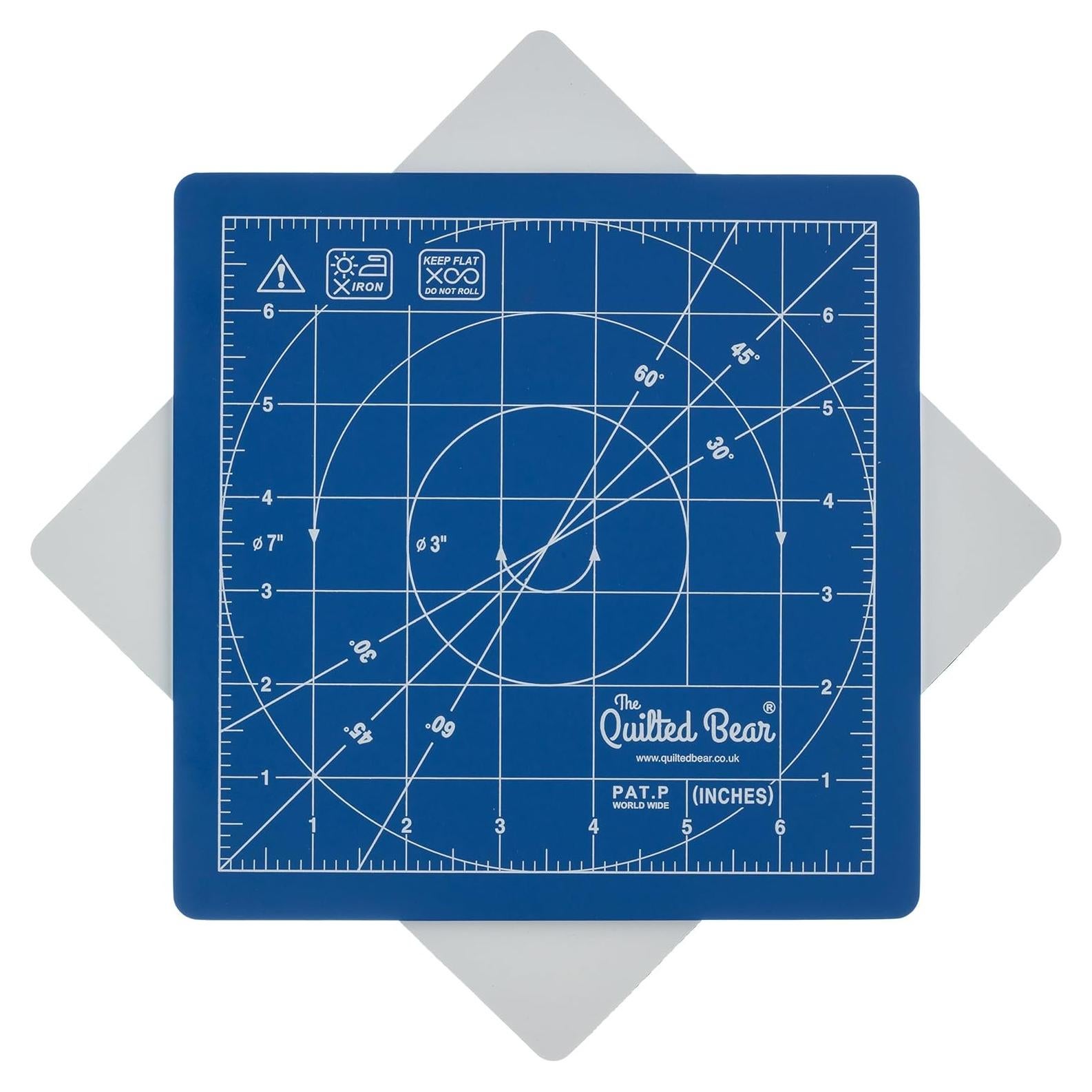 Almohadilla de Corte Rotativa The Quilted Bear 18 x 18 cm Azul