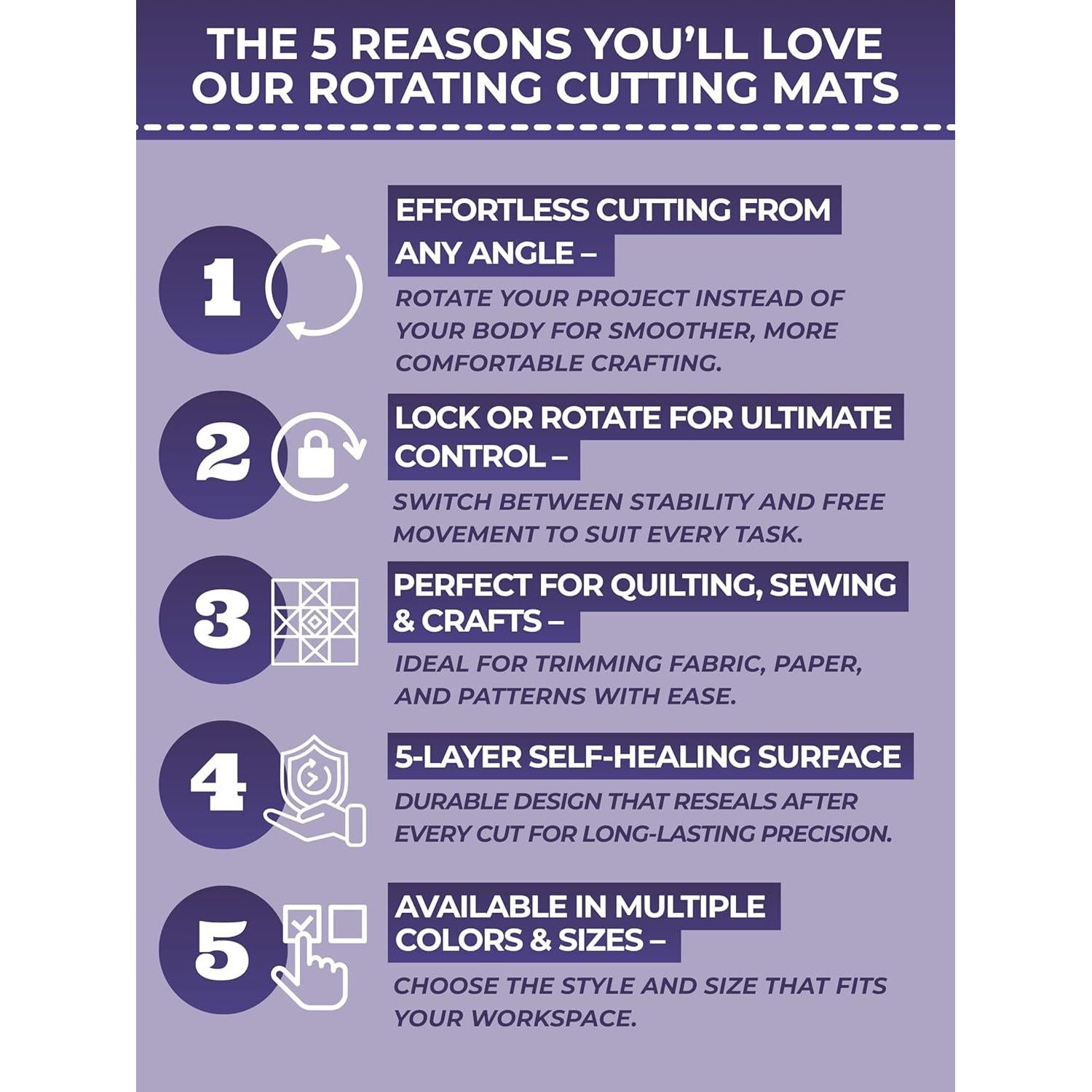 Almohadilla de Corte Rotativa The Quilted Bear 18 x 18 cm Azul