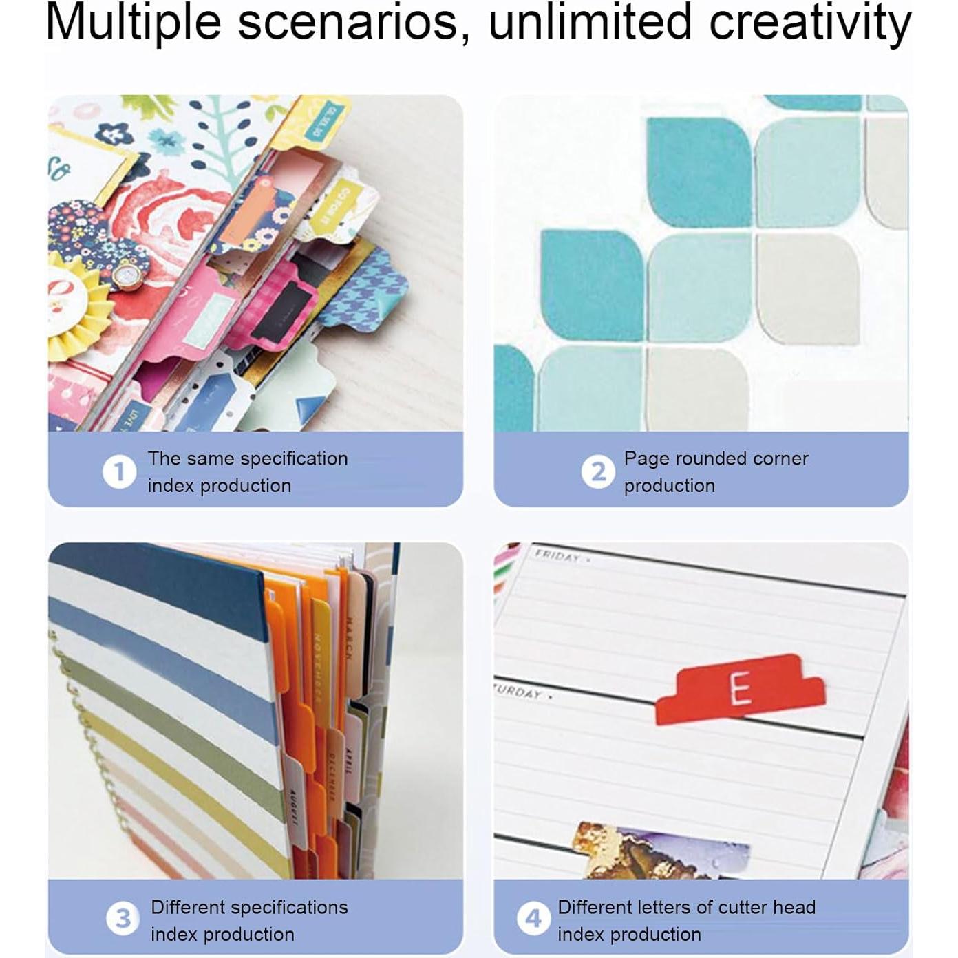 Perforador de Pestañas AYNEFY con 4 Tamaños de Etiquetas