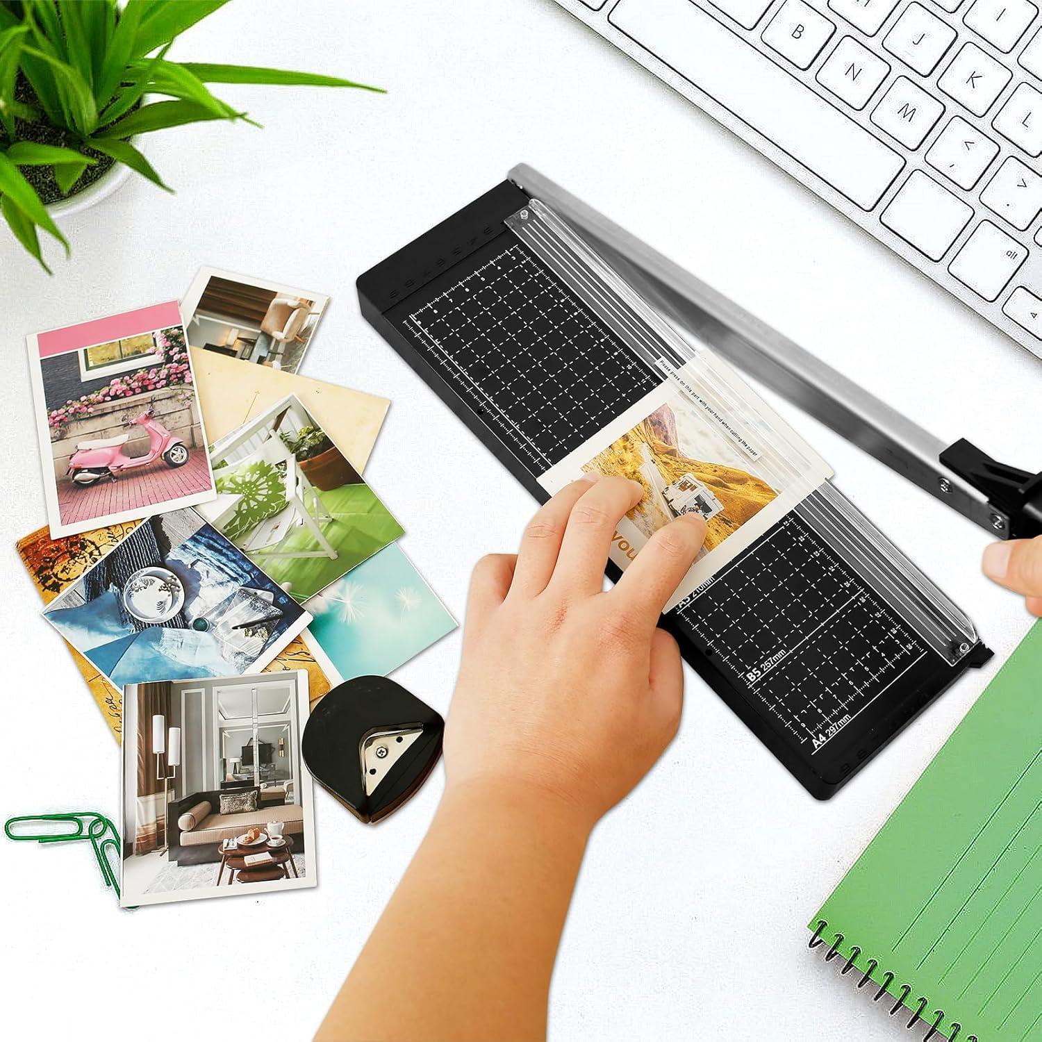 Cortadora de Papel Guillotina Kandishiex 30 cm 8 Hojas Negro