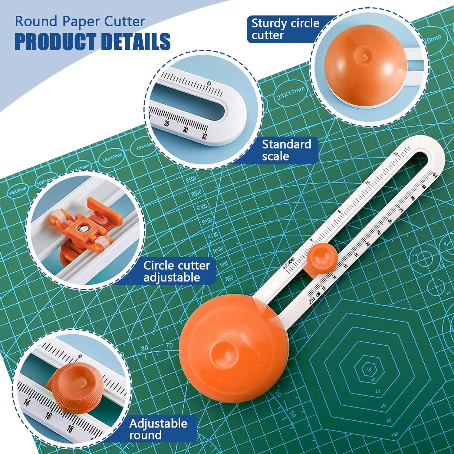 Cortador de Círculos QYQRQF Ajustable 10-33 cm Naranja