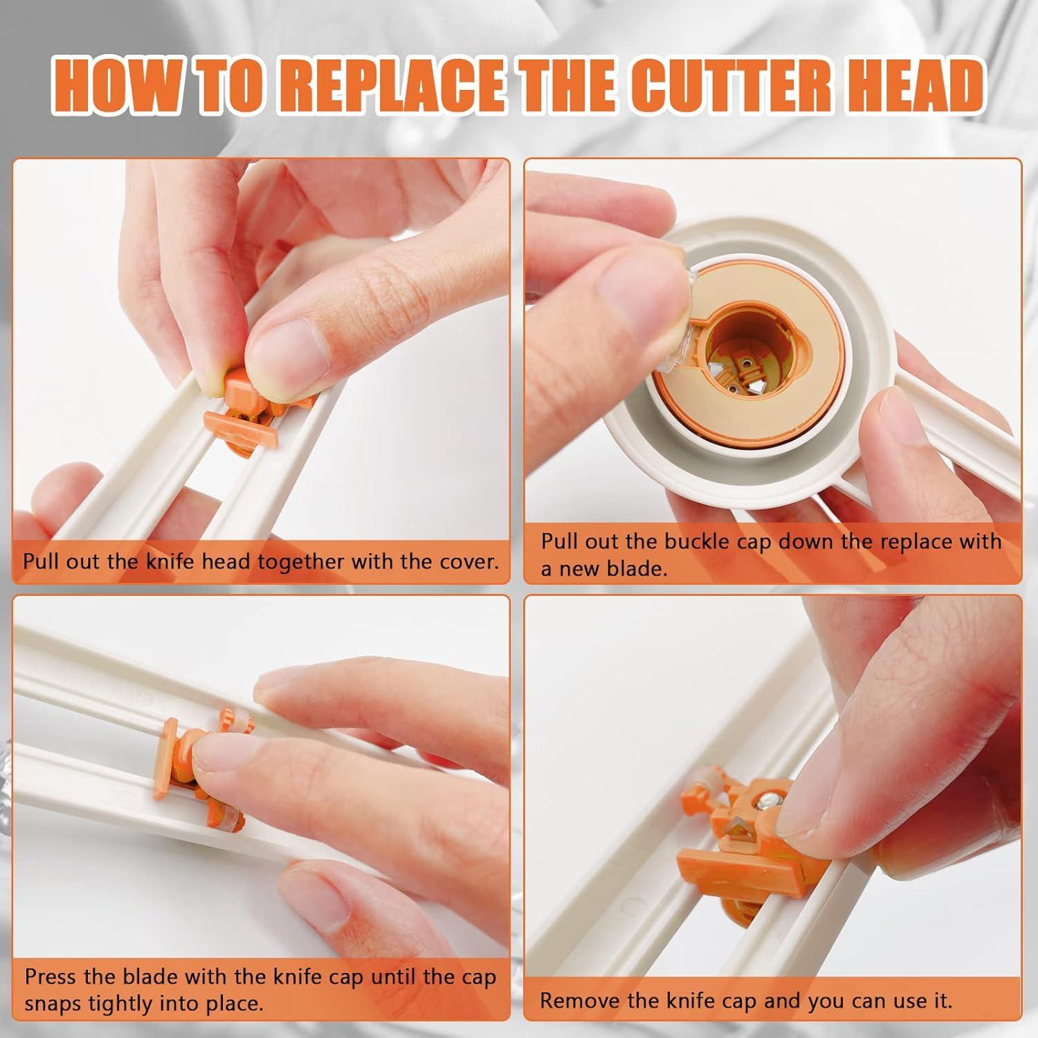 Cortador de Círculos QYQRQF Ajustable 10-33 cm Naranja