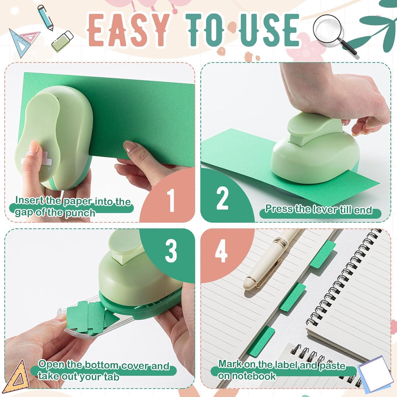 Perforador de Pestañas Sayglossy para Manualidades Verde