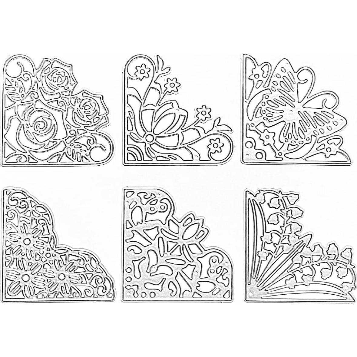 6 Troqueles de Esquina de Acero ZbFwmx 7.62cm para Scrapbook
