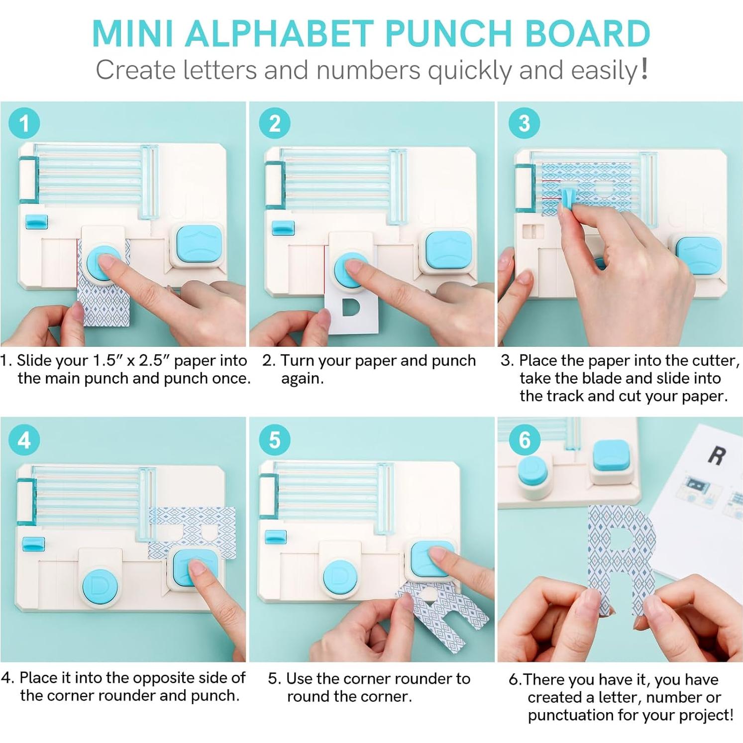 Mini Tablero de Troquel de Alfabeto CYFUN 1.5"x2.5"