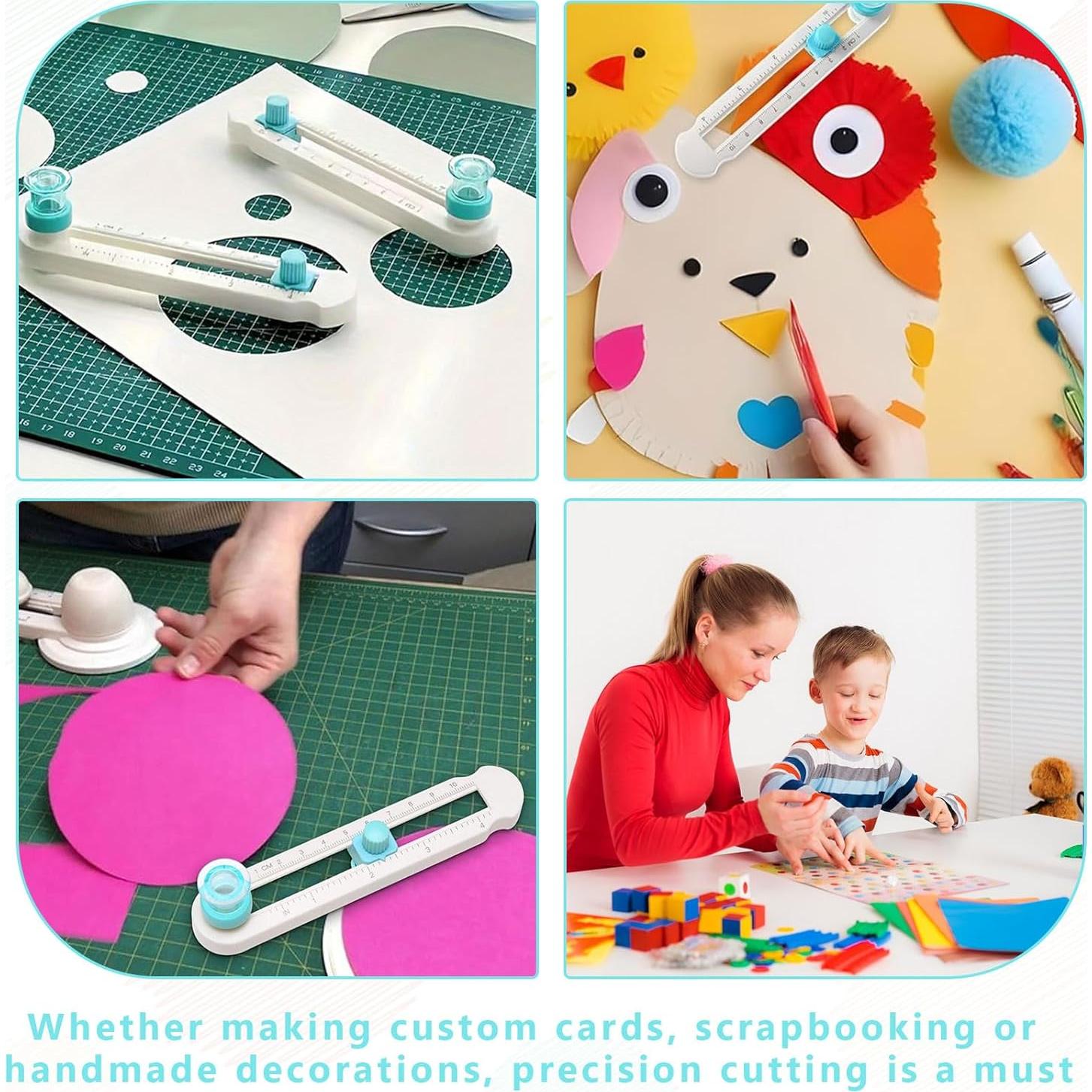 Cortador de Círculos Ajustable Hinbkenla 2-20cm con Protector