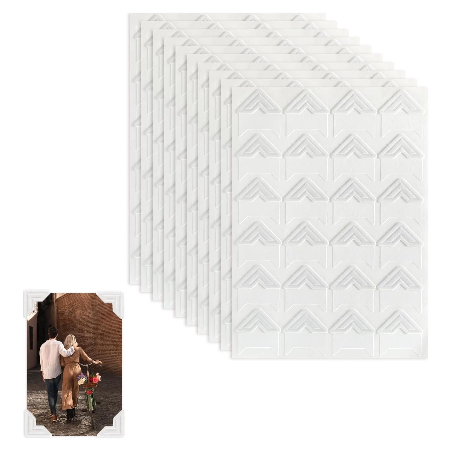 240 Esquinas de Foto Autoadhesivas Blancas QfwdfcTrenz 2x2cm