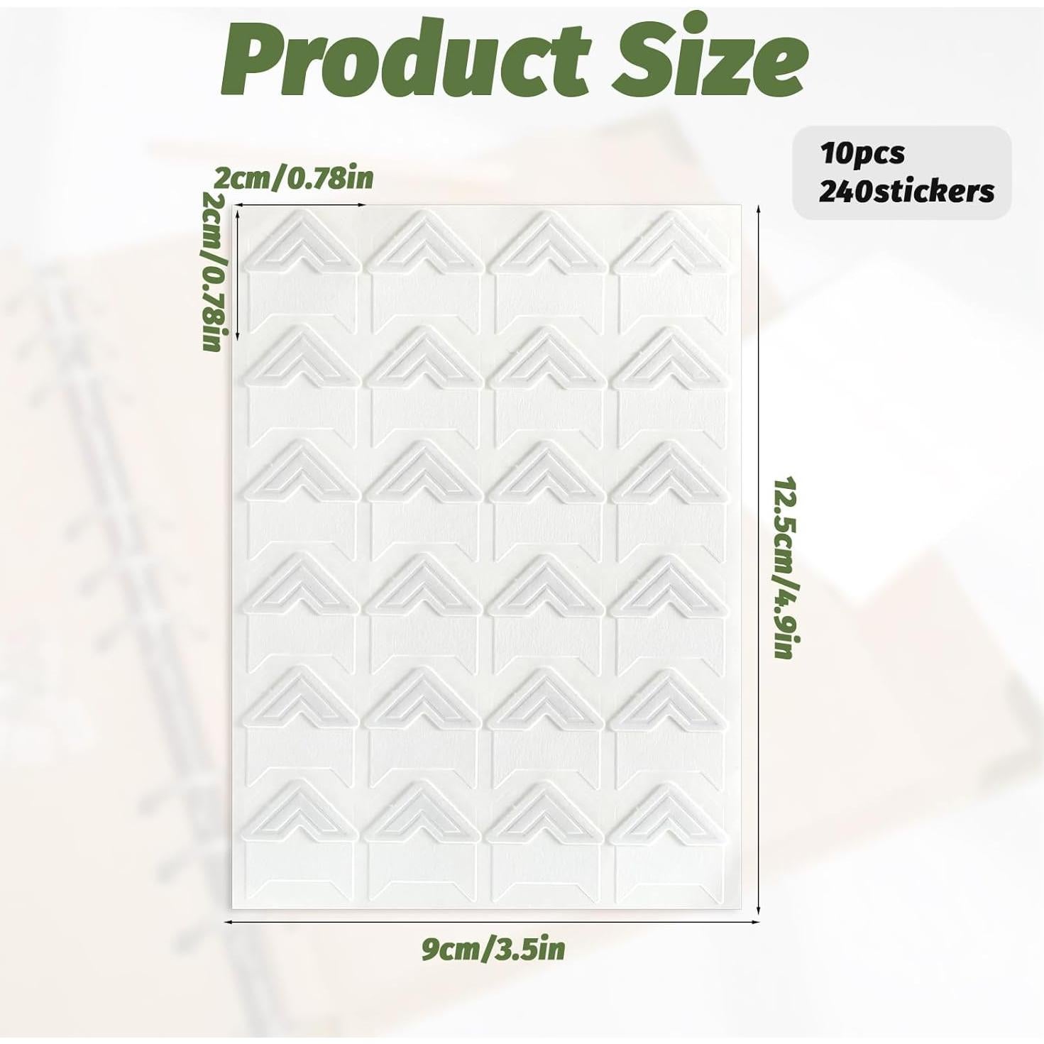 240 Esquinas de Foto Autoadhesivas Blancas QfwdfcTrenz 2x2cm