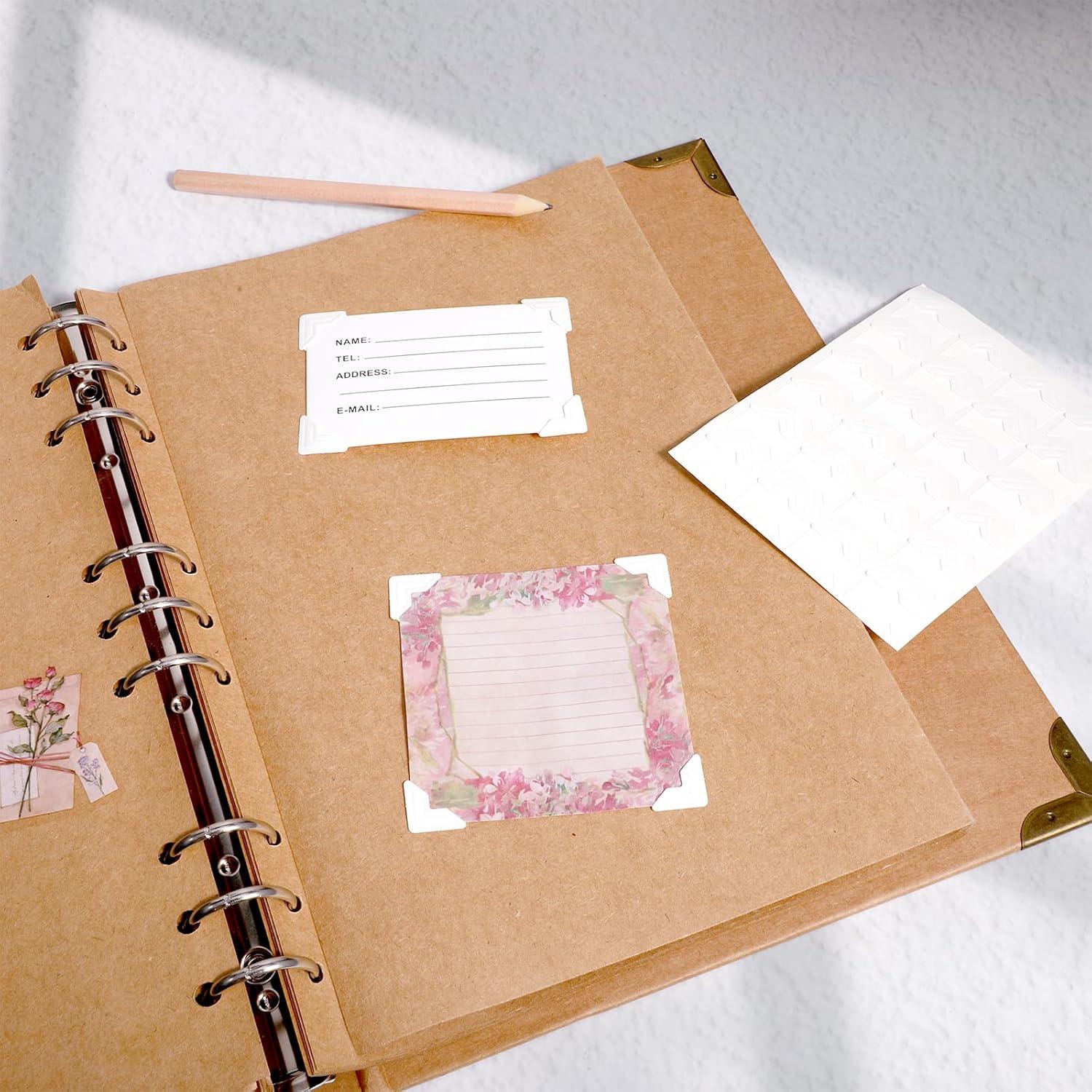 240 Esquinas de Foto Autoadhesivas Blancas QfwdfcTrenz 2x2cm