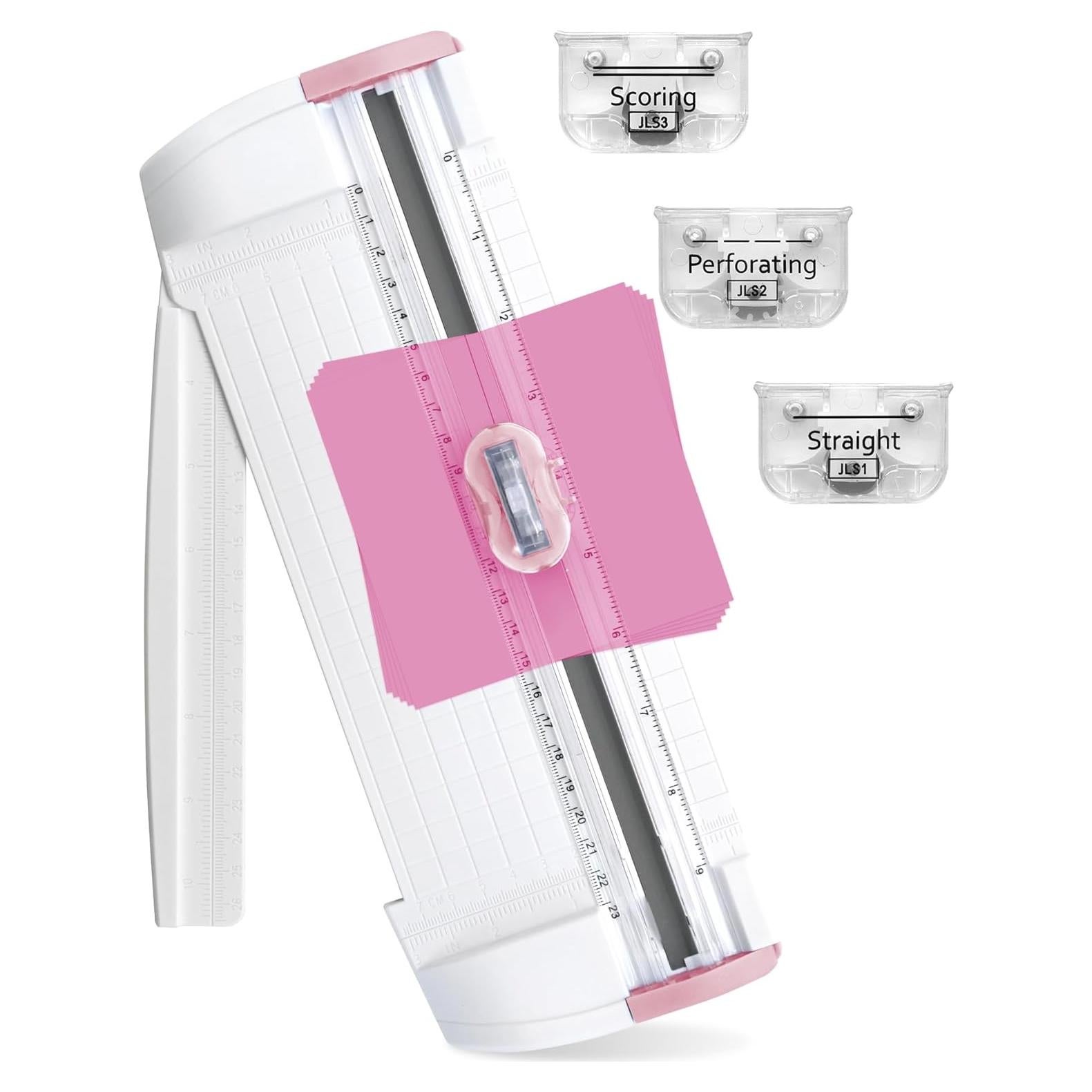 Cortadora de Papel 3 en 1 Meafeng A5 Rosa - Cortes, Perforaciones y Puntuaciones