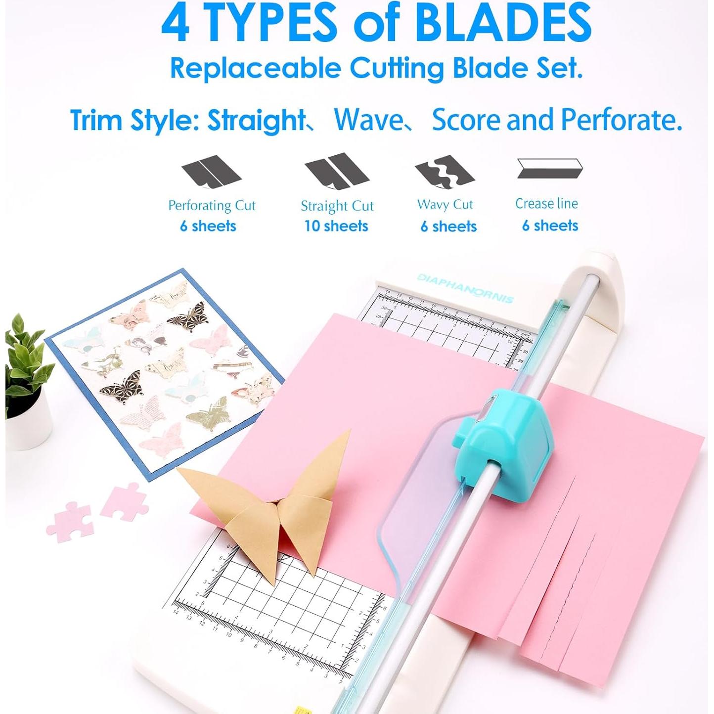 Cortadora de Papel Rotativa 4-en-1 DIAPHANORNIS 30.48 cm