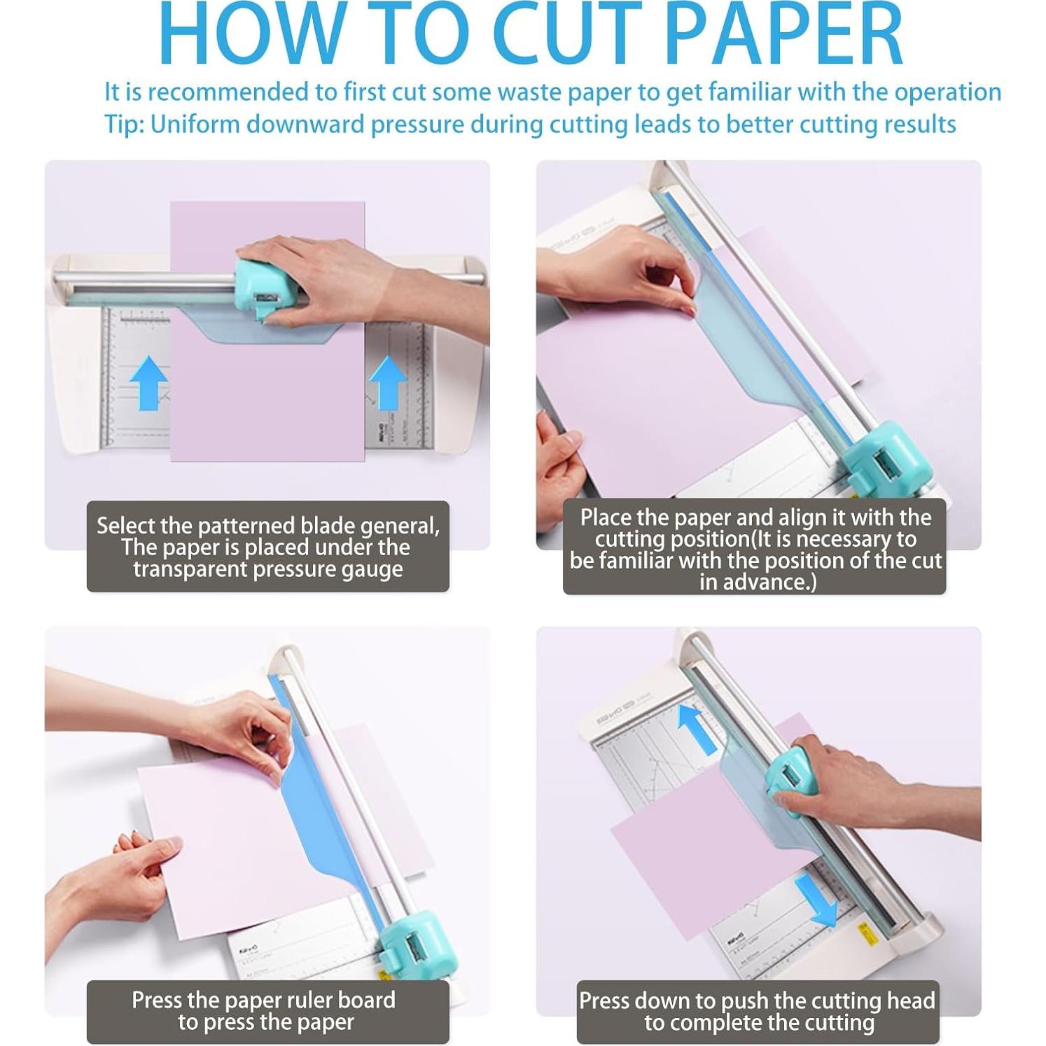 Cortadora de Papel Rotativa 4-en-1 DIAPHANORNIS 30.48 cm