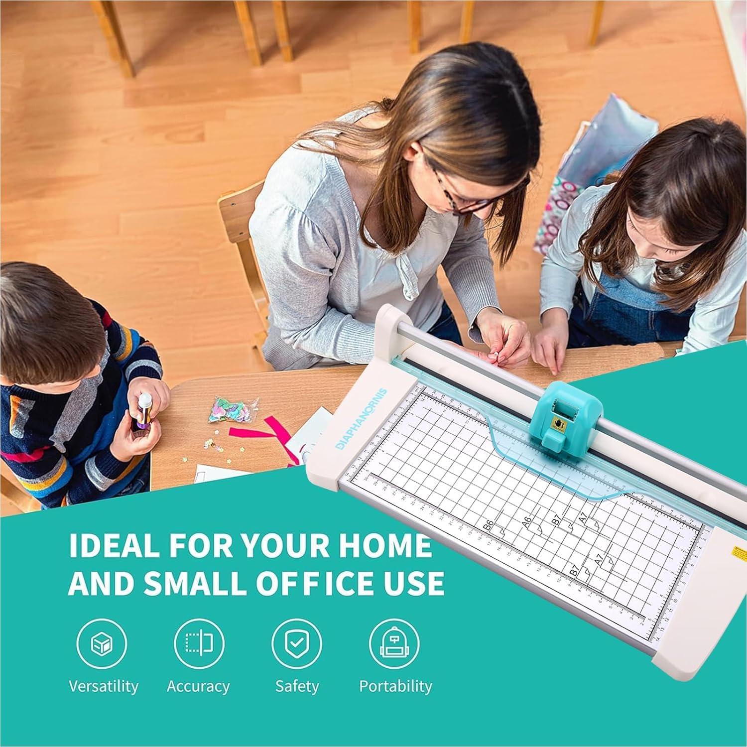 Cortadora de Papel Rotativa 4-en-1 DIAPHANORNIS 30.48 cm