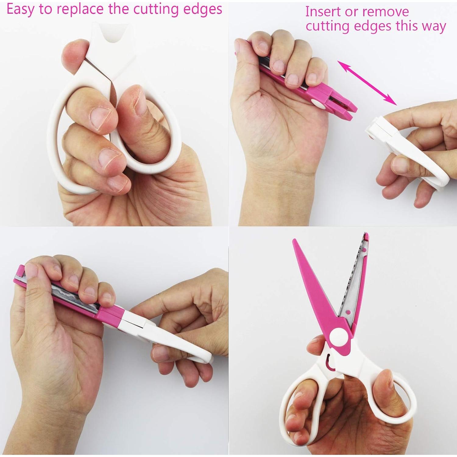 Juego de Tijeras Decorativas Binwish 5 Pares con Organizador