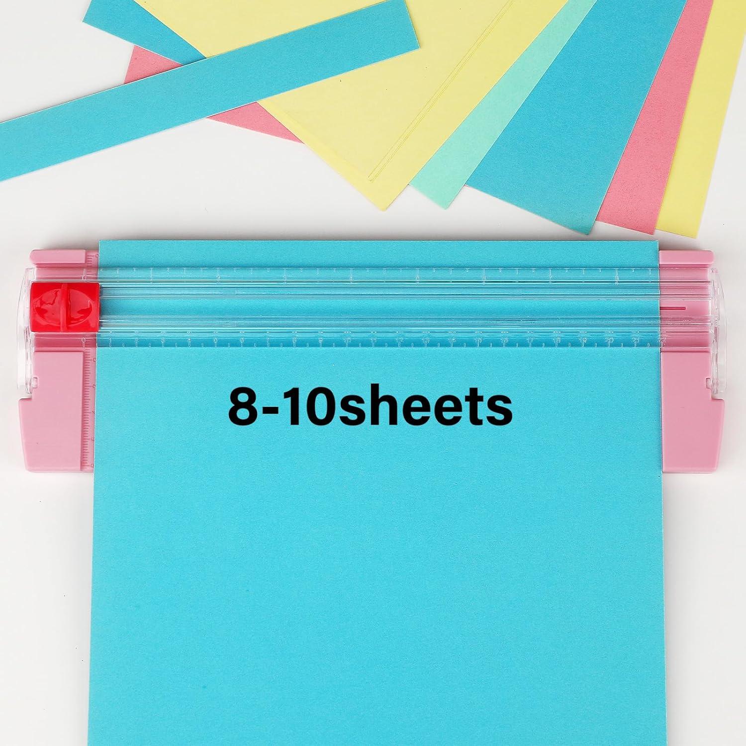 Cortador de Papel Compacto Joibabe Rosa para Manualidades