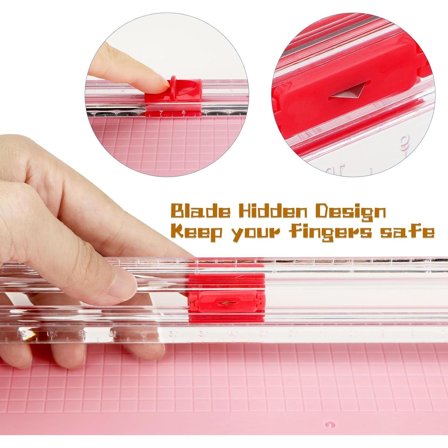 Cortador de Papel Compacto Joibabe Rosa para Manualidades