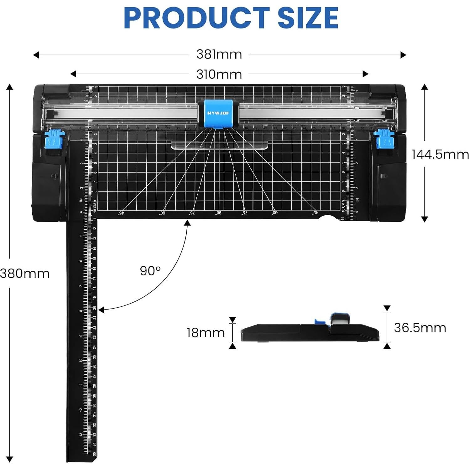 Cortadora de Papel MYWJDF 30.48 cm con 5 Cabezas de Corte