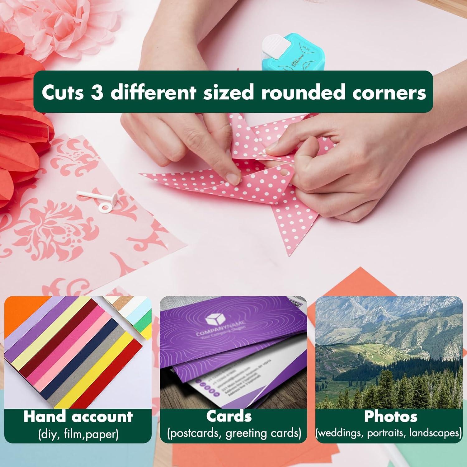 Troquelador de esquinas 3 en 1 HAUSTGO 4mm 7mm 10mm para manualidades