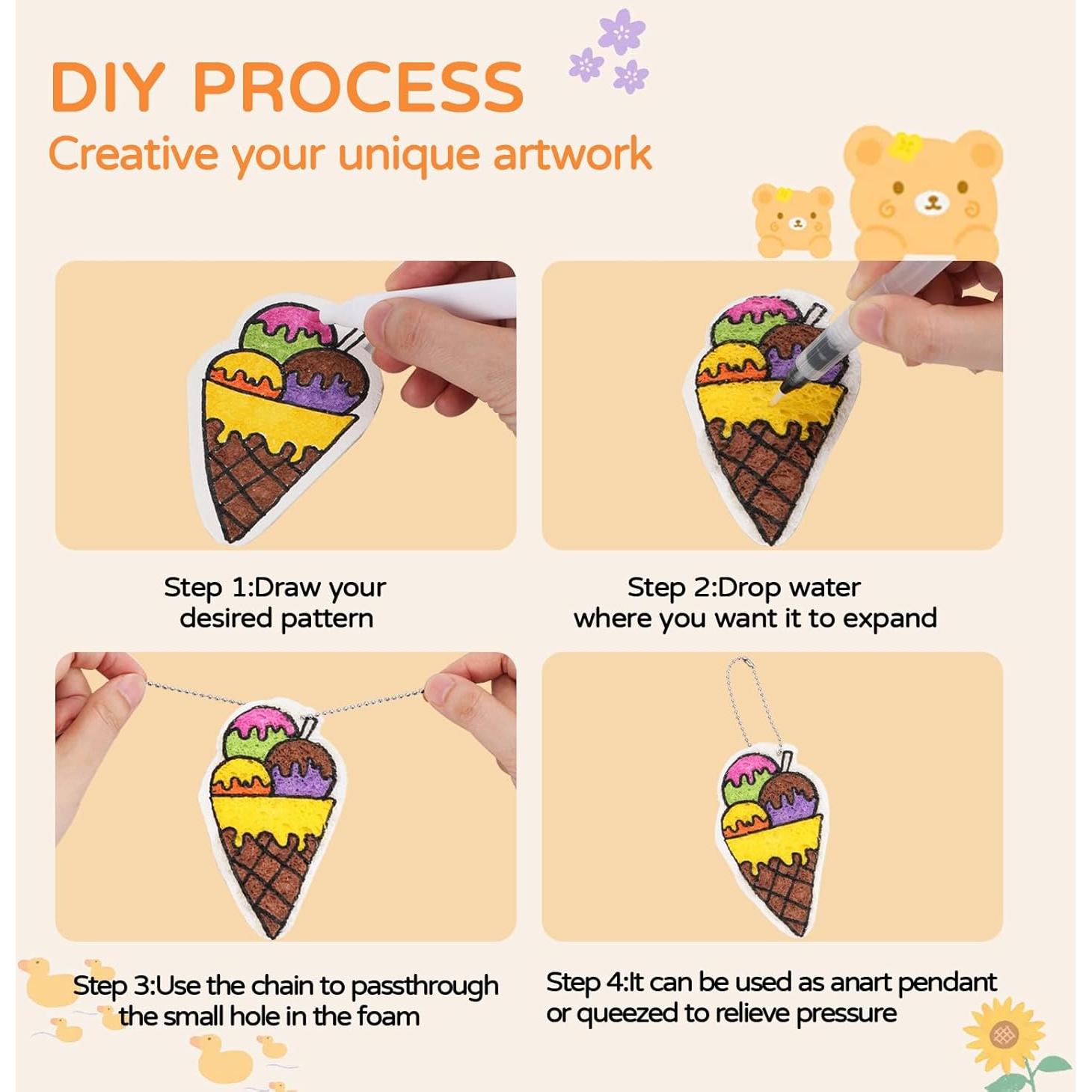 Kit de Pintura con Espuma Mágica Healgem - 61 Piezas