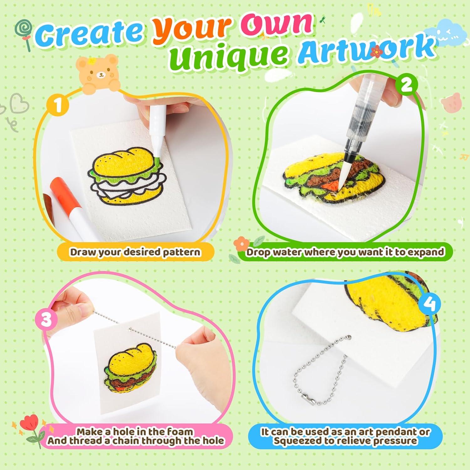 Kit de Pintura Mágica Puffy KETIEE 58 Piezas 3D