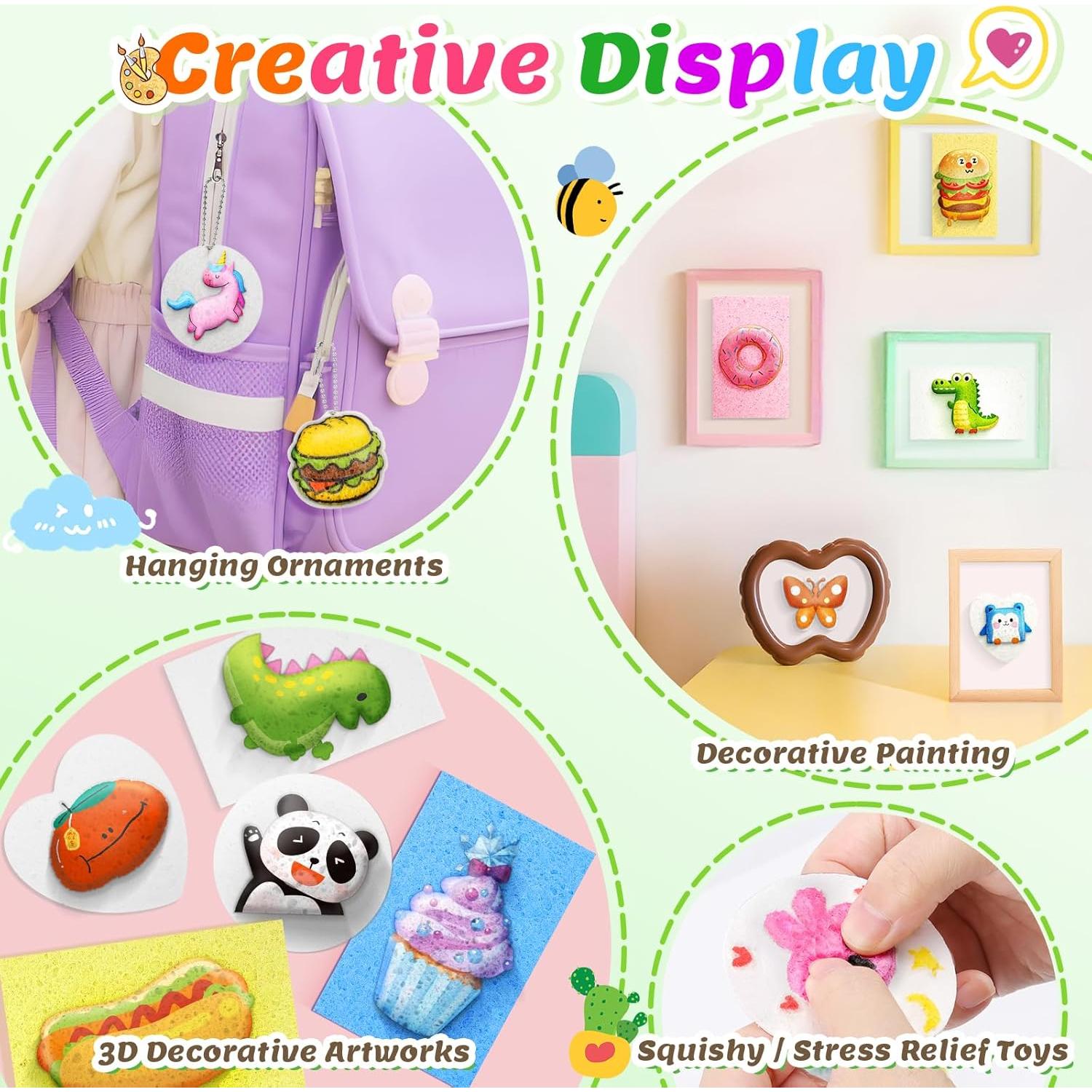 Kit de Pintura Mágica Puffy KETIEE 58 Piezas 3D