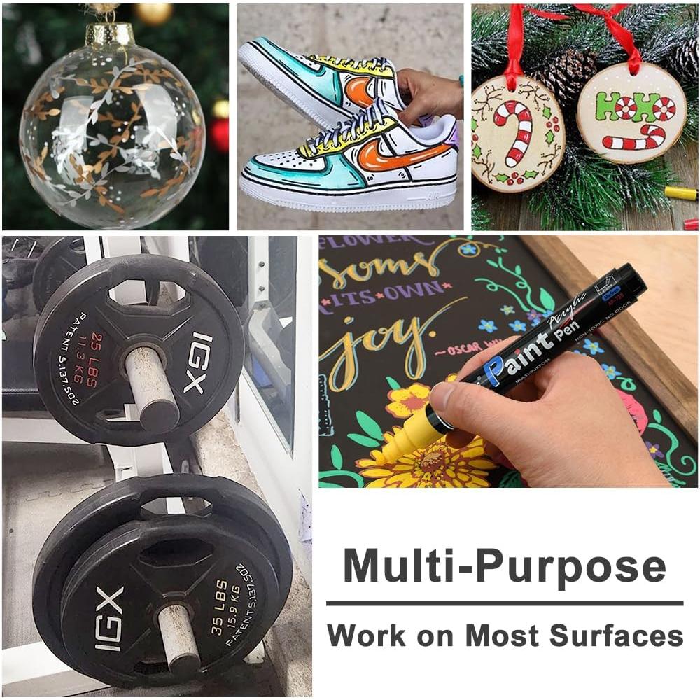 Marcadores Acrílicos Permanentes Rojos Overseas - 8 Pack 2mm