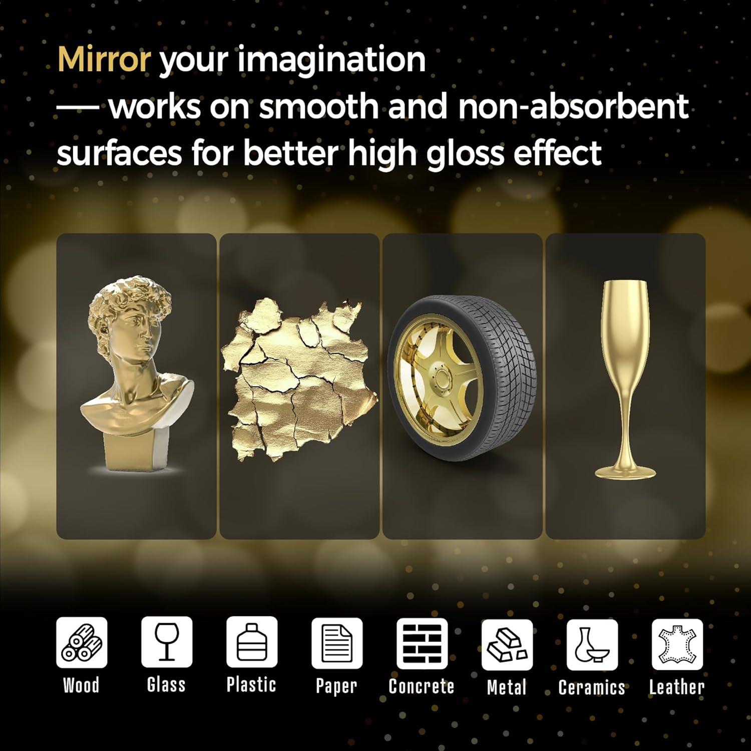 Marcadores de pintura cromada dorada Pagather - 3 piezas 0.7mm