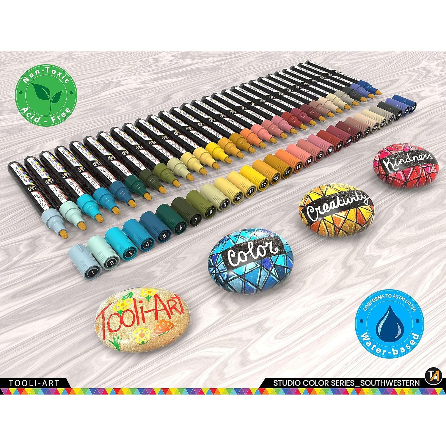 Set de 28 Marcadores de Pintura Acrílica TOOLI-ART Suroeste